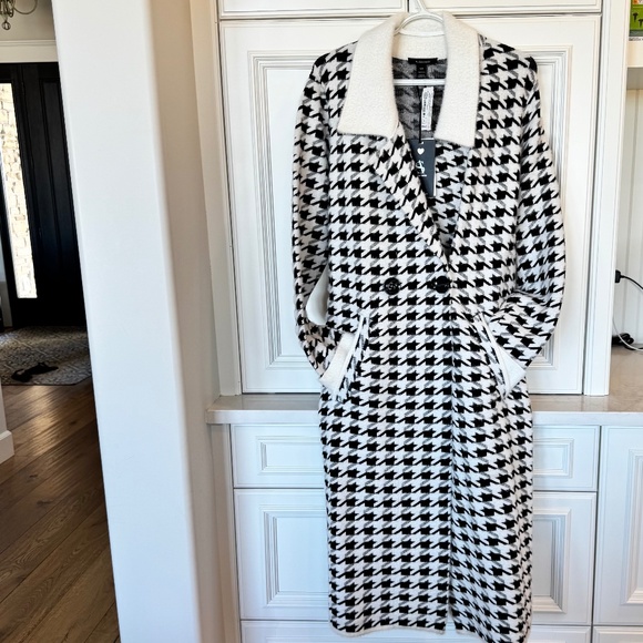 Alison Sheri Houndstooth Knit Coatigan – Size Small (S/P) - Picture 1 of 3